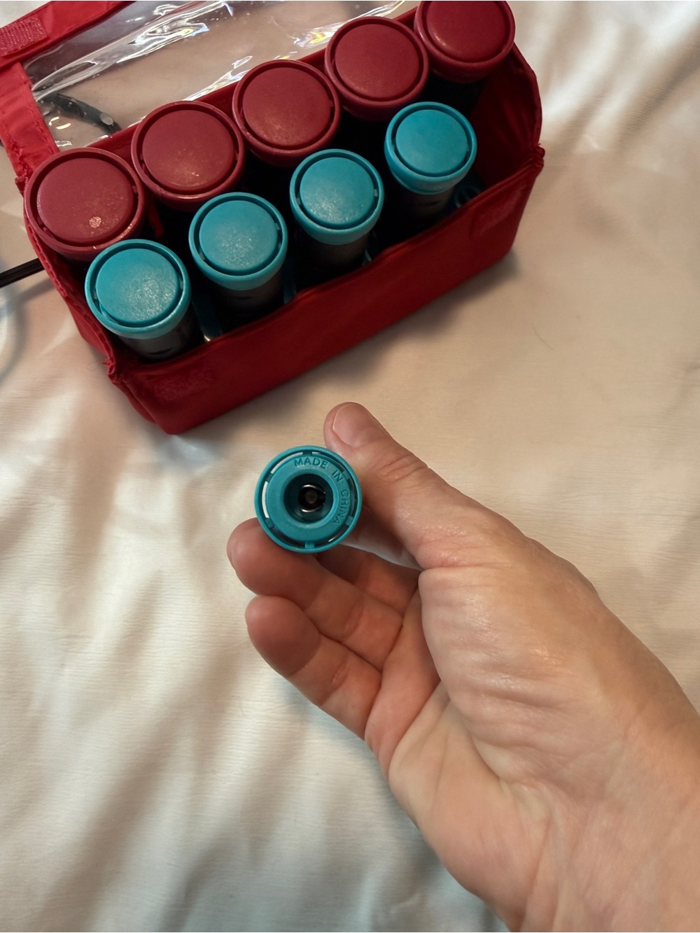 Vintage Remington All That! 10 Hot Rollers Tested Working Red Travel Case travel - Picture 3 of 7
